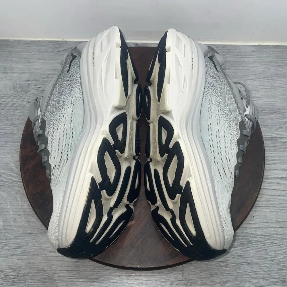 Hoka One One Men's Athletic Shoe in Light Gray and Navy
